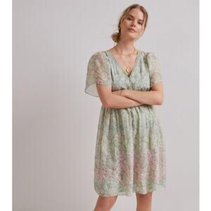 New Anthropologie FOREVER THAT GIRL Trellis Embroidered Mini Dress $198 SMALL